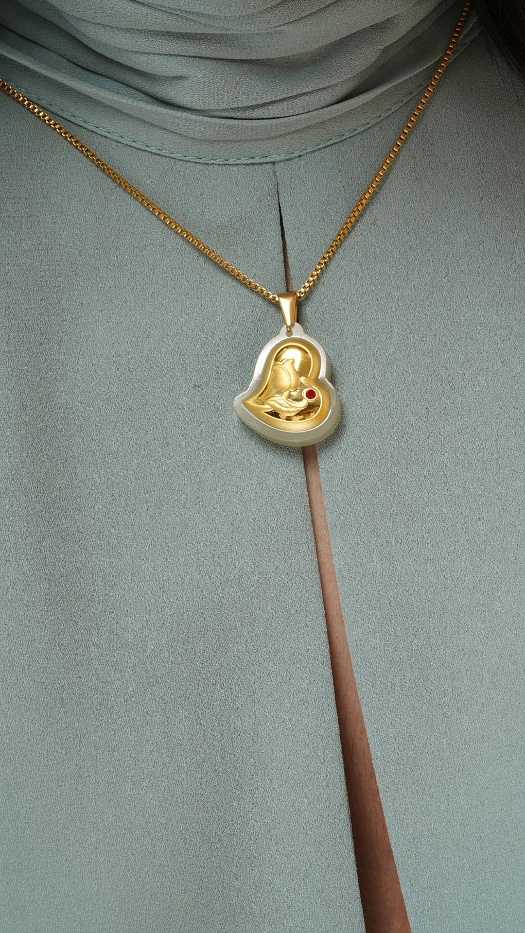 Poppy Heart Necklace